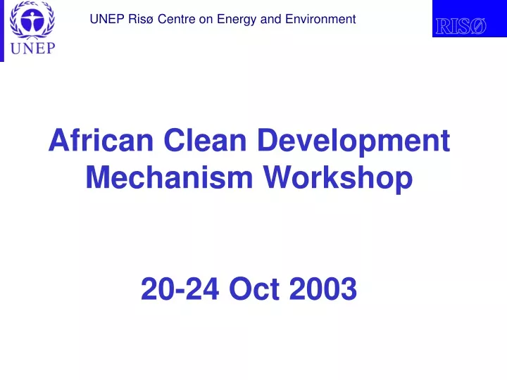 african clean development mechanism workshop