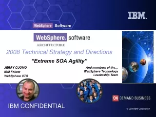 2008 Technical Strategy and Directions “Extreme SOA Agility”