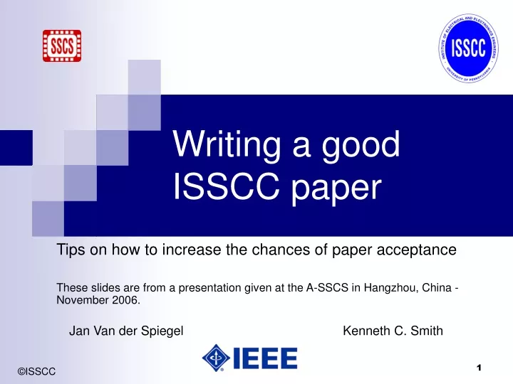 writing a good isscc paper