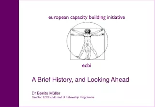 A Brief History, and Looking Ahead  Dr Benito M üller