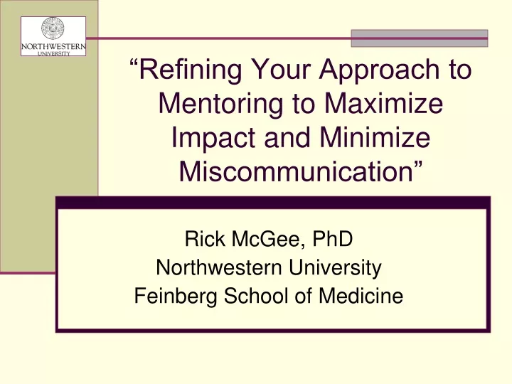 refining your approach to mentoring to maximize impact and minimize miscommunication