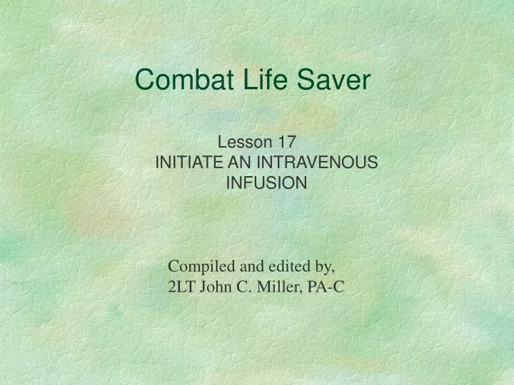 combat life saver