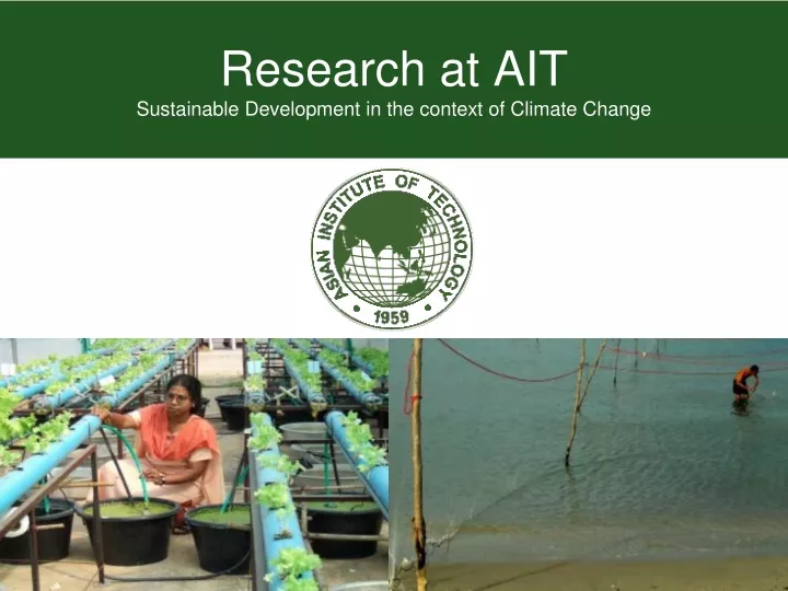 research at ait sustainable development in the context of climate change