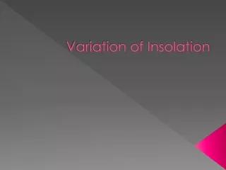 Variation of Insolation