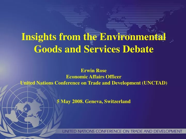 insights from the environmental goods