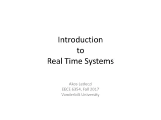 Introduction to Real Time Systems