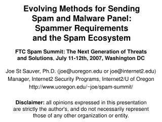 The evolution of spam: it  ISN'T exclusively a &quot;technology thing&quot; anymore