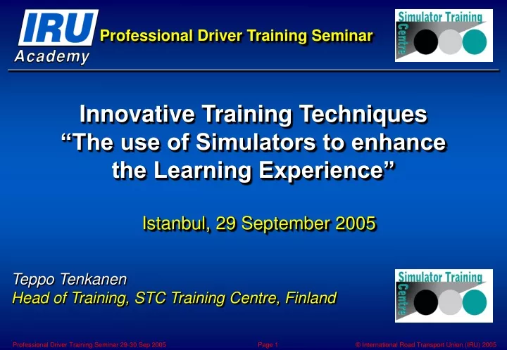 professional driver training seminar