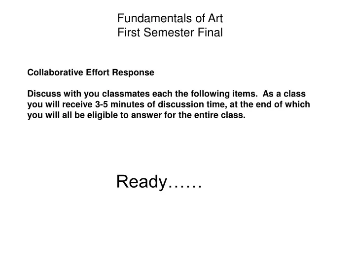 fundamentals of art first semester final