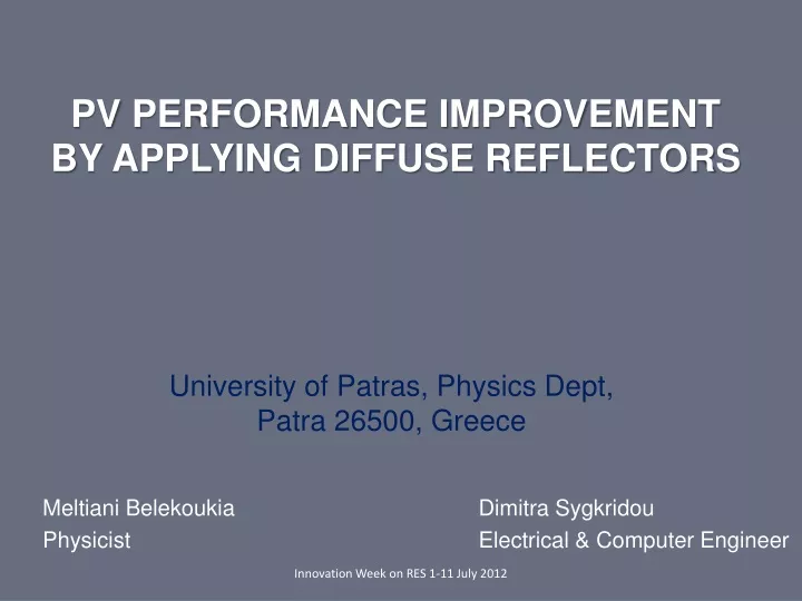 pv performance improvement by applying diffuse reflectors