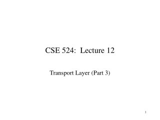CSE 524:  Lecture 12