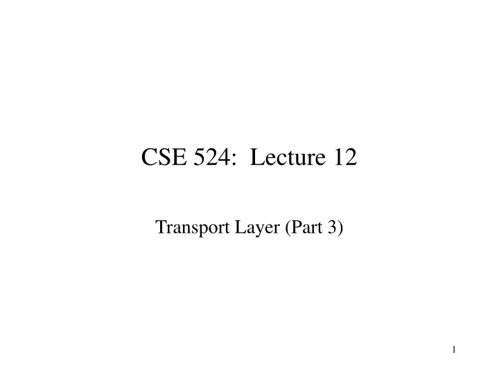 cse 524 lecture 12