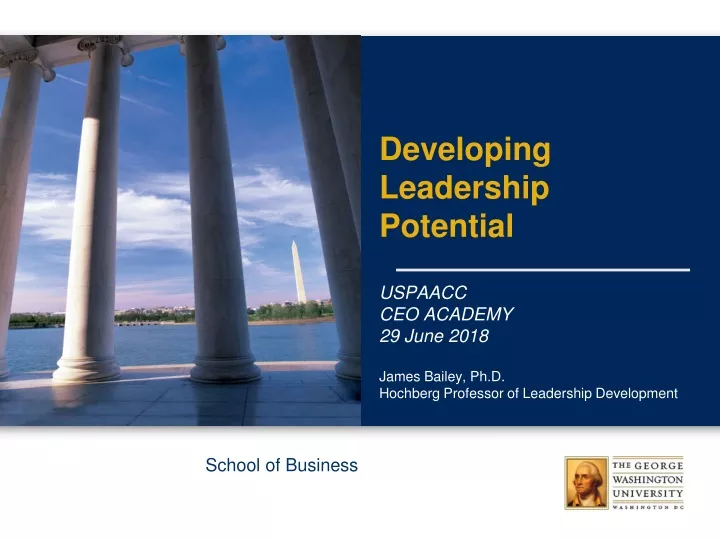 developing leadership potential