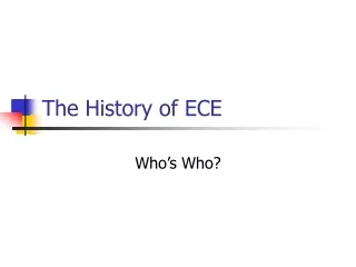 The History of ECE