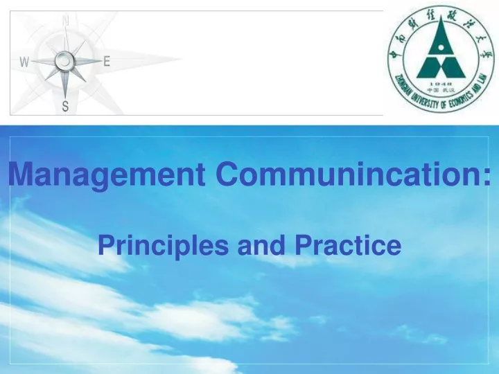 management communincation principles and practice