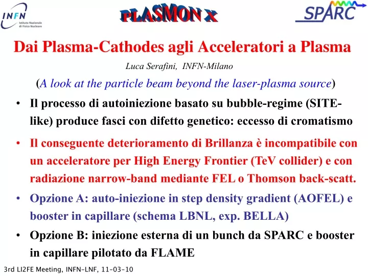 dai plasma cathodes agli acceleratori a plasma