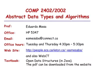 COMP 2402/2002