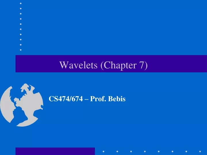 wavelets chapter 7
