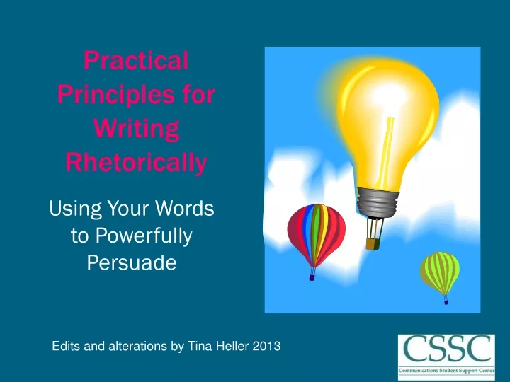 practical principles for writing rhetorically