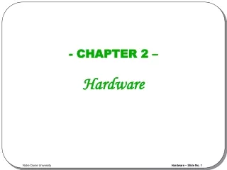 - CHAPTER 2 – Hardware