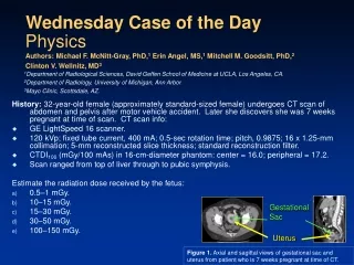 Wednesday Case of the Day