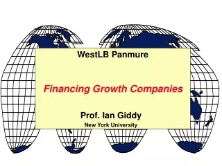 Financing Growth Companies