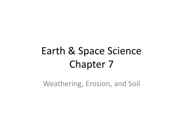 earth space science chapter 7