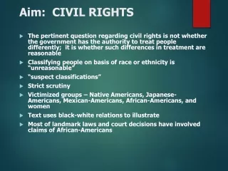 Aim:  CIVIL RIGHTS