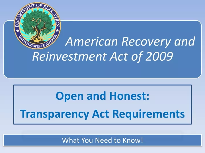 open and honest transparency act requirements