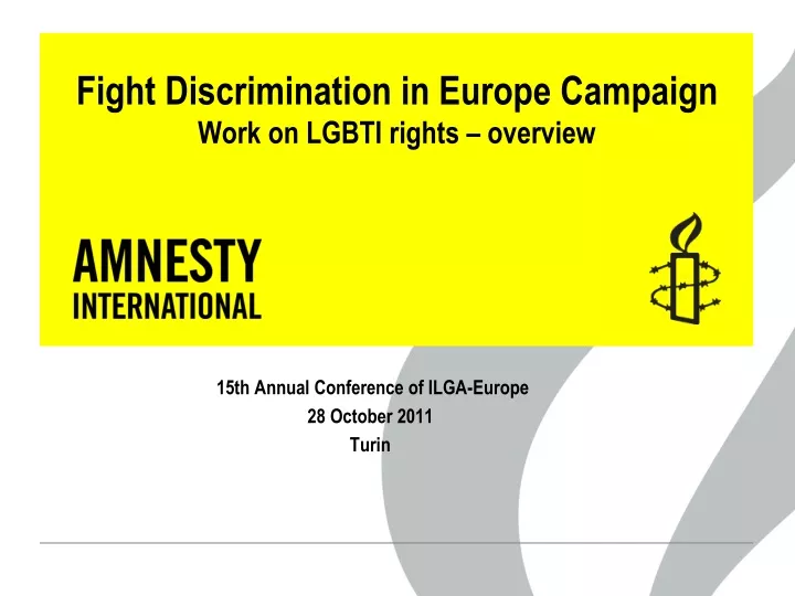 fight discrimination in europe campaign work on lgbti rights overview
