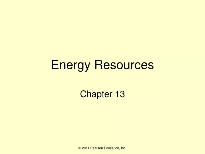 energy resources