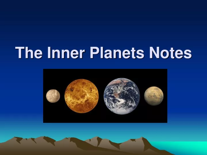 the inner planets notes