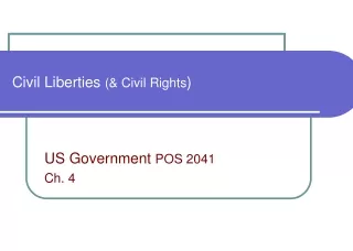 Civil Liberties  (&amp; Civil Rights )