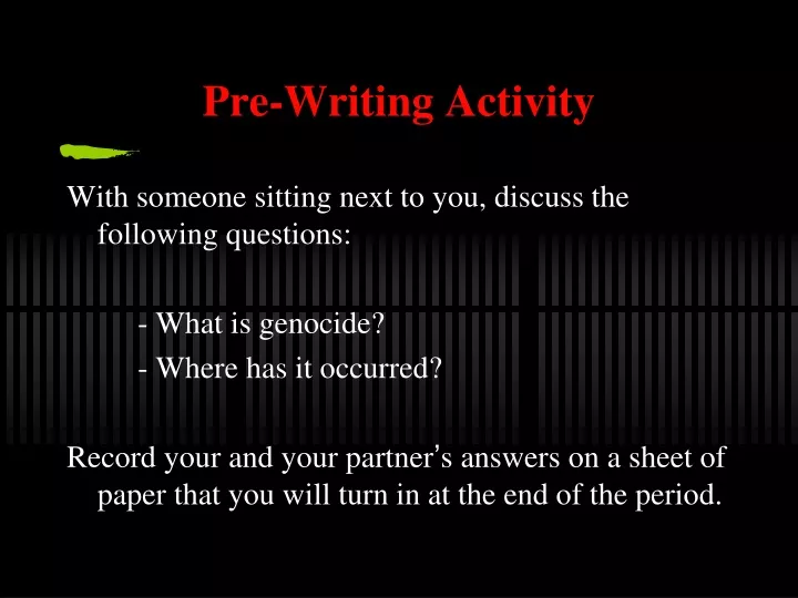 pre writing activity