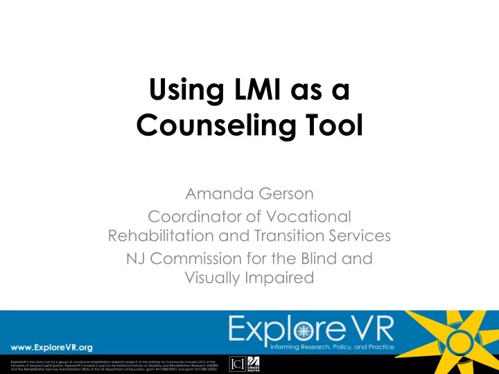 using lmi as a counseling tool