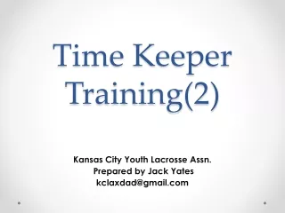 Time Keeper Training(2)