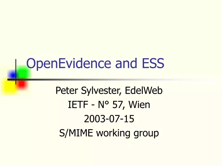 openevidence and ess
