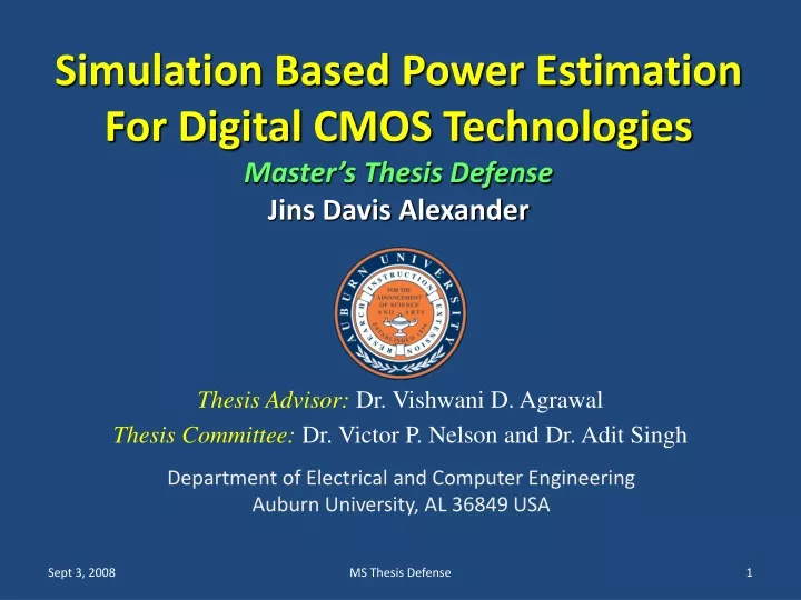 simulation based power estimation for digital
