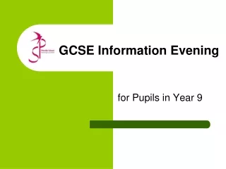 GCSE Information Evening