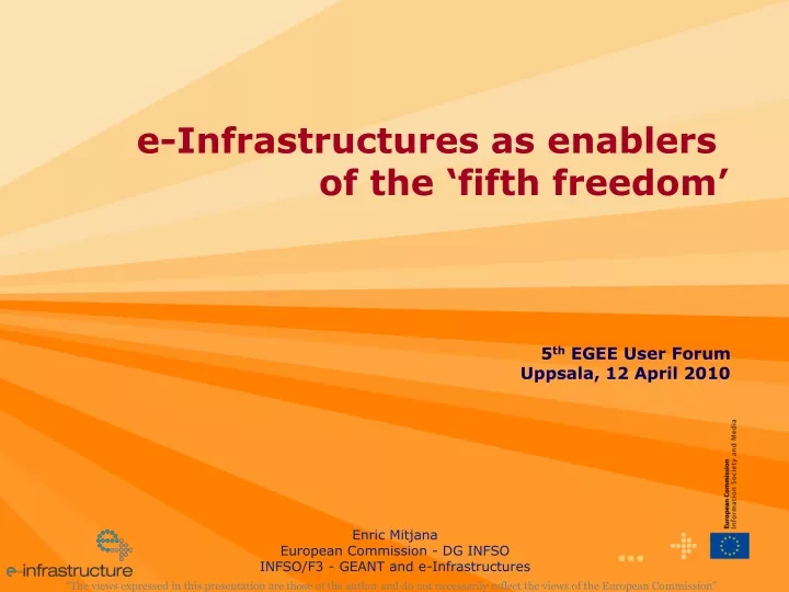 e infrastructures as enablers of the fifth freedom