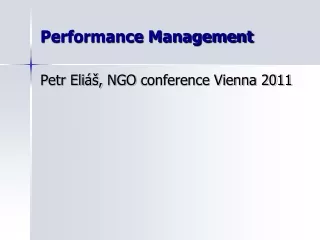 Performance Management