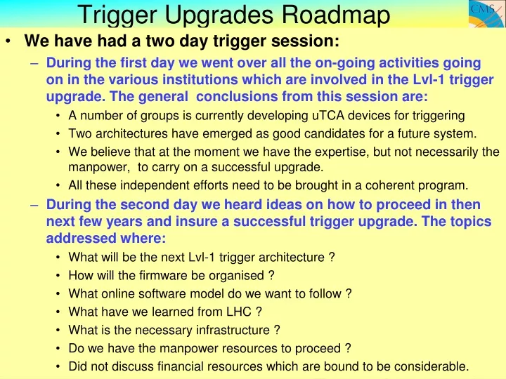 trigger upgrades roadmap