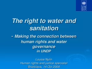 Definition of the right to  water and sanitation *