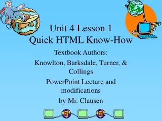 Unit 4 Lesson 1 Quick HTML Know-How