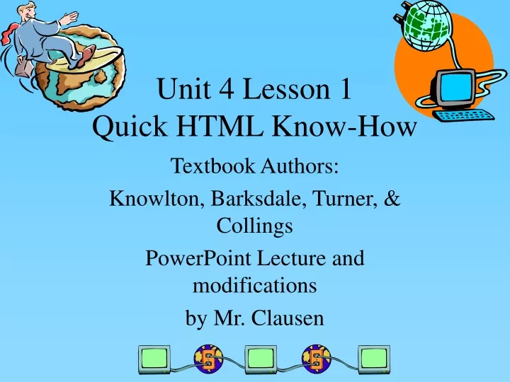 unit 4 lesson 1 quick html know how