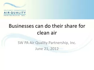 Businesses can do their share for clean air