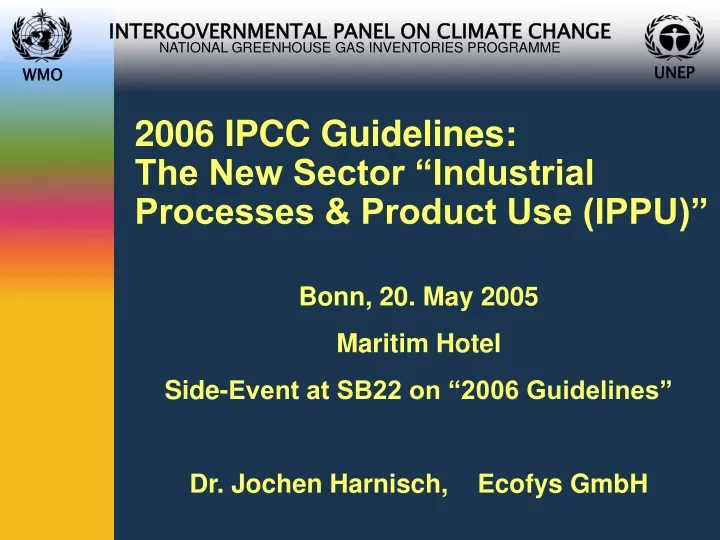 2006 ipcc guidelines the new sector industrial processes product use ippu
