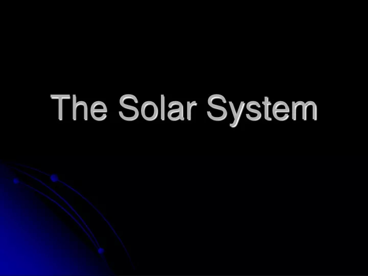 the solar system