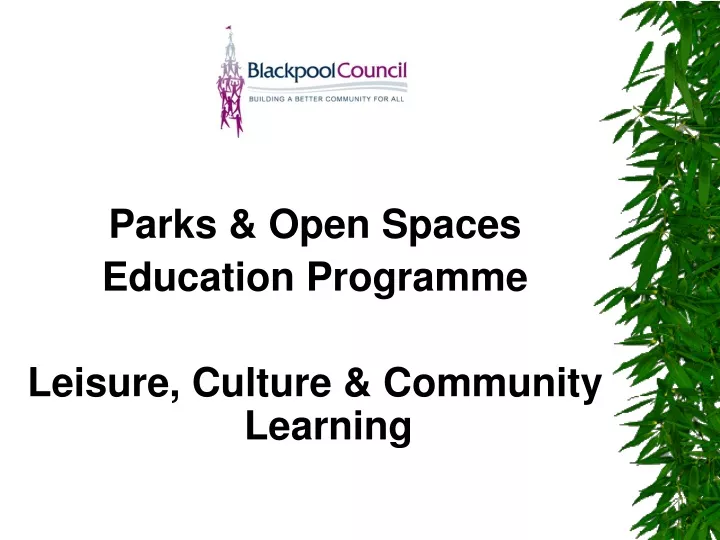parks open spaces education programme leisure