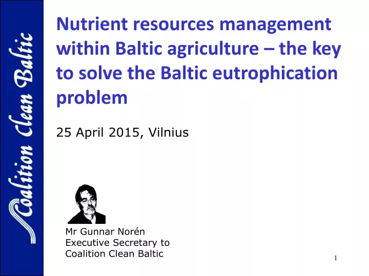 nutrient resources management within baltic